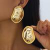 European Retro Gold Stud Earrings for Women: High-End, Trendy & Versatile Ear Jewelry