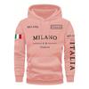 ITALIA MILANO Men Women Hoodie Outdoor Street Casual Sports Vacation Trend Spring Autumn Winter Couple Sweatshirt Top Clothing