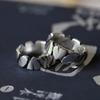 Adjustable Open Ring Men Women Vintage Geometric Textured Band Plated Retro Unisex Jewelry