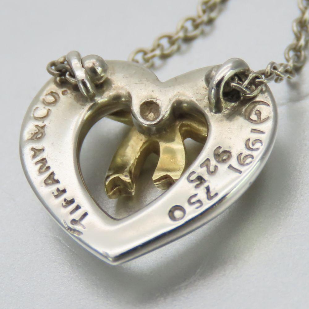 Used TIFFANY&Co. Necklace Silver925/K18 Yellow Gold 2.9g Silver Yellow Gold Heart