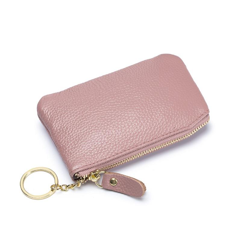 

Simple coin bag, genuine leather, small change bag, keychain, ultra-thin change bag, women s mini soft cowhide.