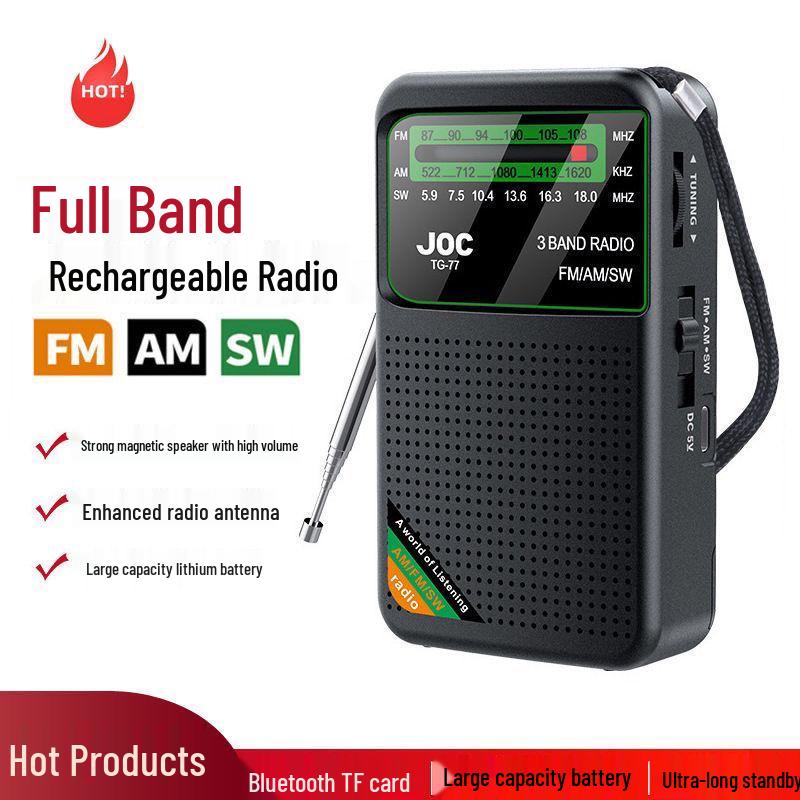 Multi-Function Rechargeable Radio with Auto Search & Large Volume for Seniors