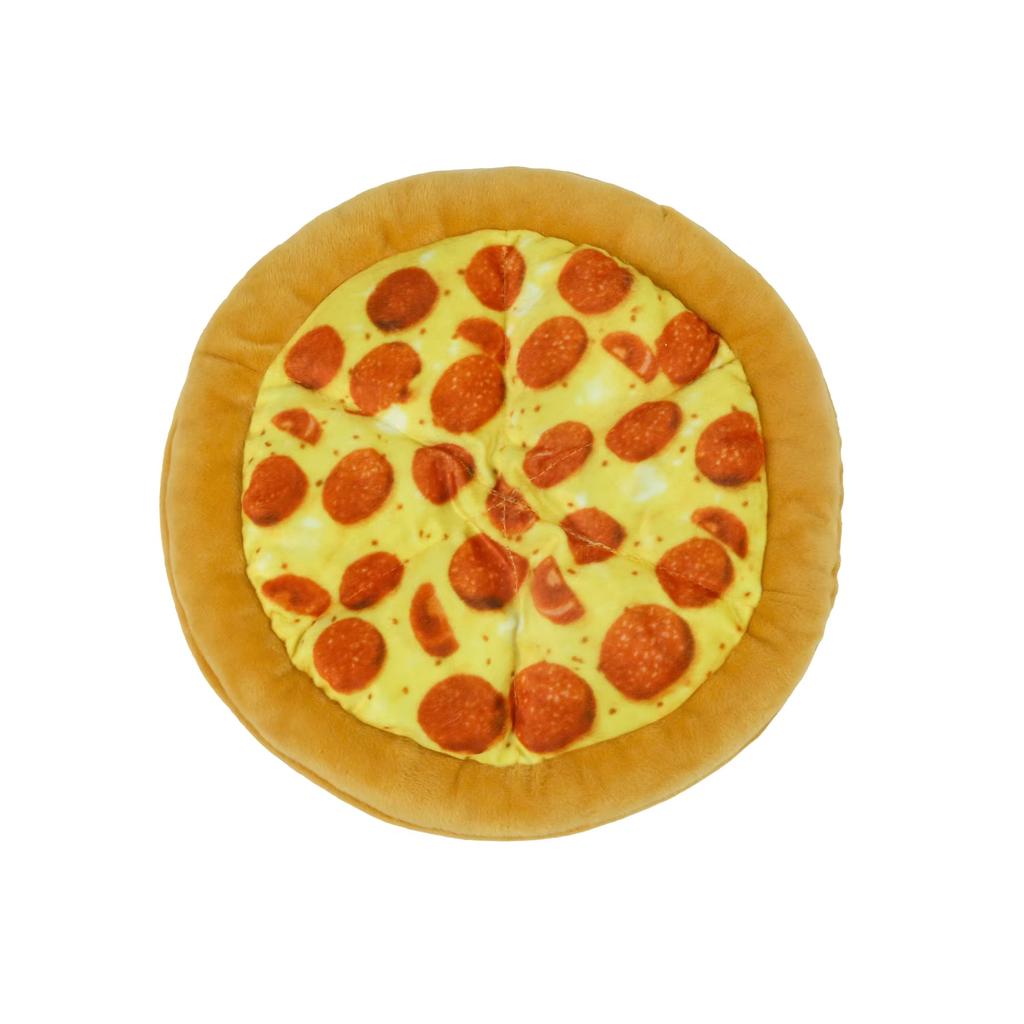 Custom Pizza Shapes Vocalize Grind Teeth Chew Interactive Plush Filled Dog Toys Squeaking Feeding Dog Toys