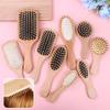 Airbag Wood Comb Massage Hair Brush Comb For All Hair Types Anti-Static Comb & Scalp Massager Ir Cushion Design For Detangling