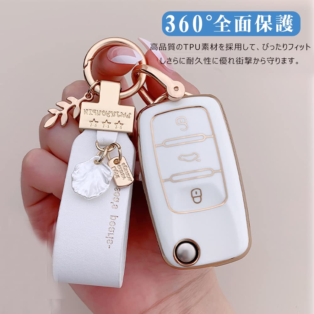 Key Case for Volkswagen Smart Key Case Volkswagen Key Cover Key Holder 3 Buttons