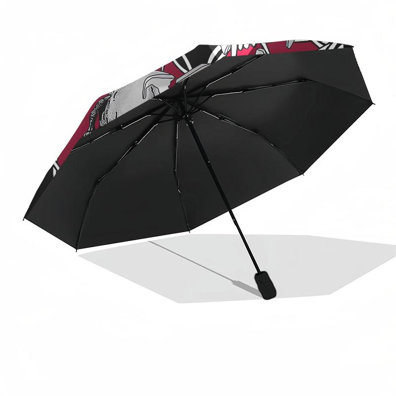 1pc Barbed Wire Skulls Heart Umbrella with Plastic Handle, Suitable for All Seasons Outdoor PT374