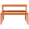 Picnic Table Wax Brown 110 X 134 X 75 Cm Solid Pine Wood
