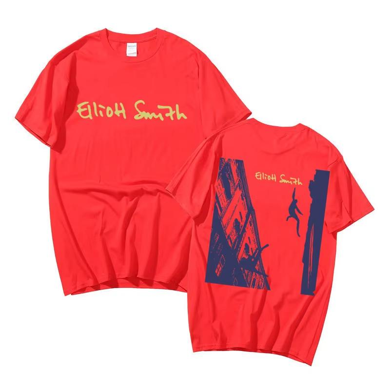 Singer Elliott Smith Album Graphic T Shirt Unisex Summer Tees Unisex Fashion Short Sleeve Unisex Women Vintage Loose Oversized Tshirt