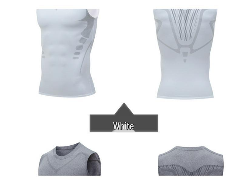 Men's Quick-Dry High-Elastic Sport Vest - Short-Sleeved Tight-Fit for Fitness, Basketball, and Running