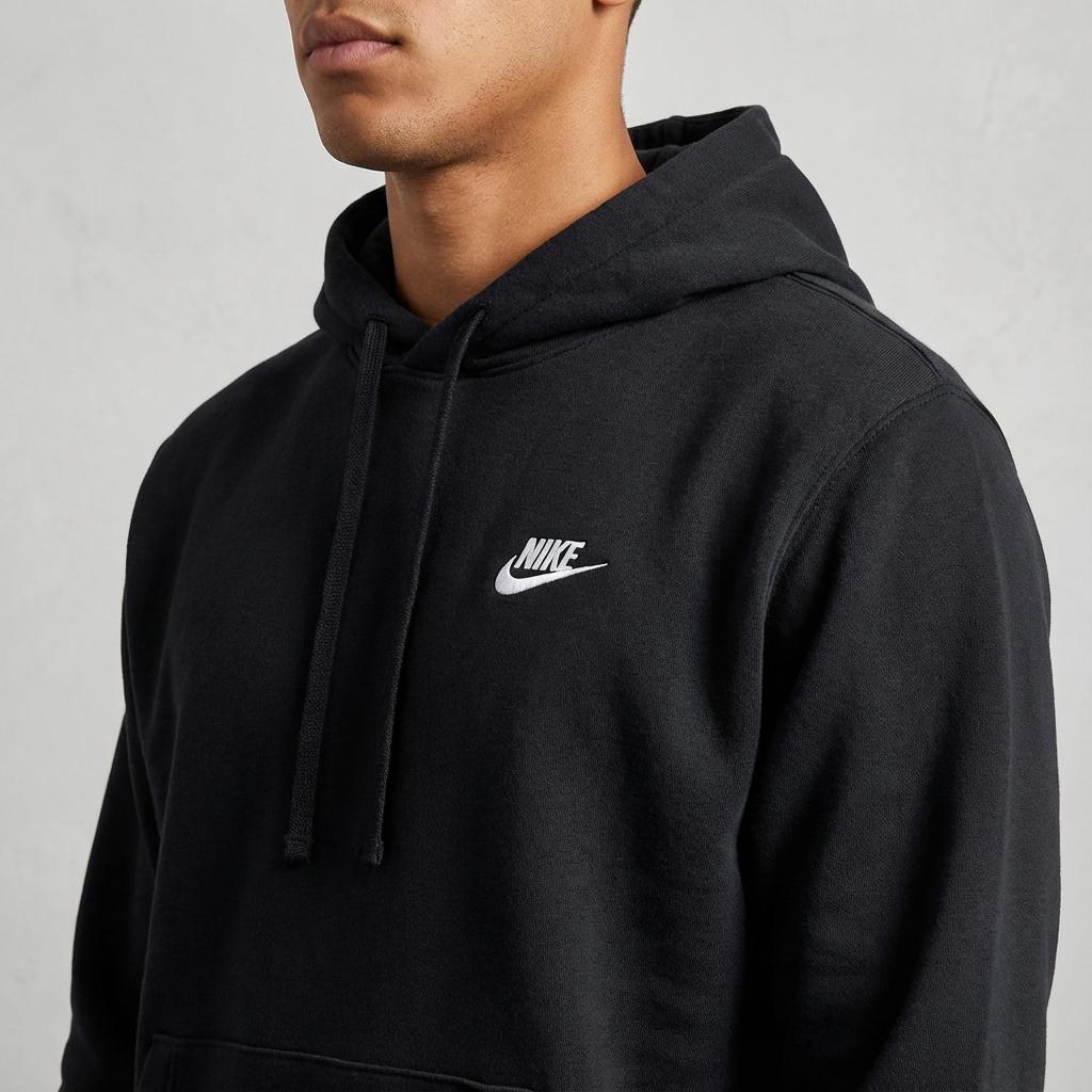 Nike Sportswear Club Fleece Chaud Pull Sweat à Capuche Pantalon Mi-Taille à Revers Ensemble de Sport Décontracté Sweat-shirt Unisexe, Pantalon DX0796-010+-BV2655-010