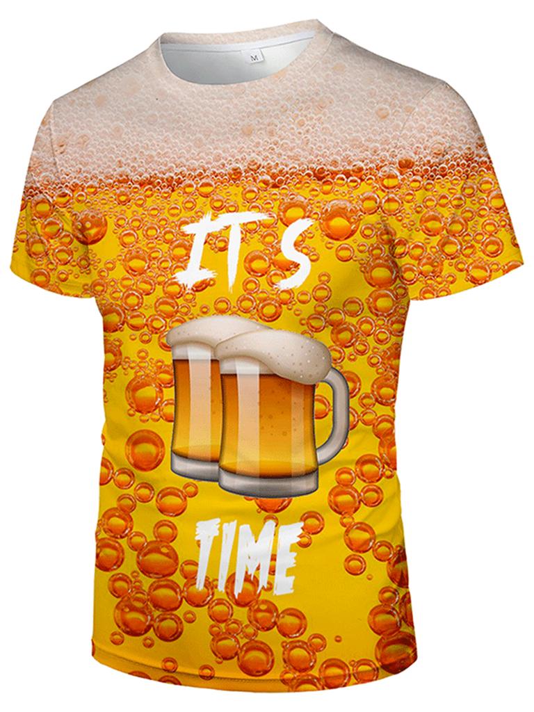 T-shirt da uomo Divertente Stampa Grafica Festival della Birra Magliette da Uomo e da Donna Top Estivo Street Manica Corta Casual Outdoor Abbigliamento da Uomo