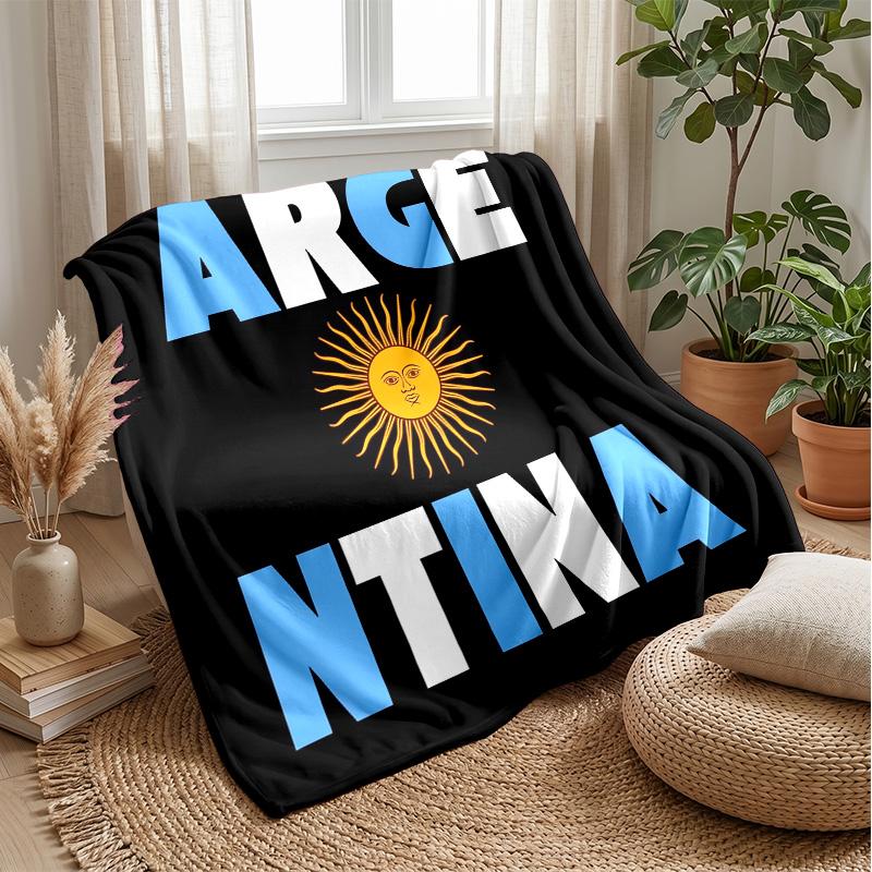 Argentina national football team Theme blanket Soft Flannel Blanket Plush Throw Blanket Cozy Sofa Bed Blanket for Home Decor