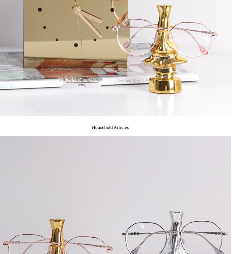 Contemporary Glasses Stand: Light Luxury Ornament for Hotel, Office, or Living Room