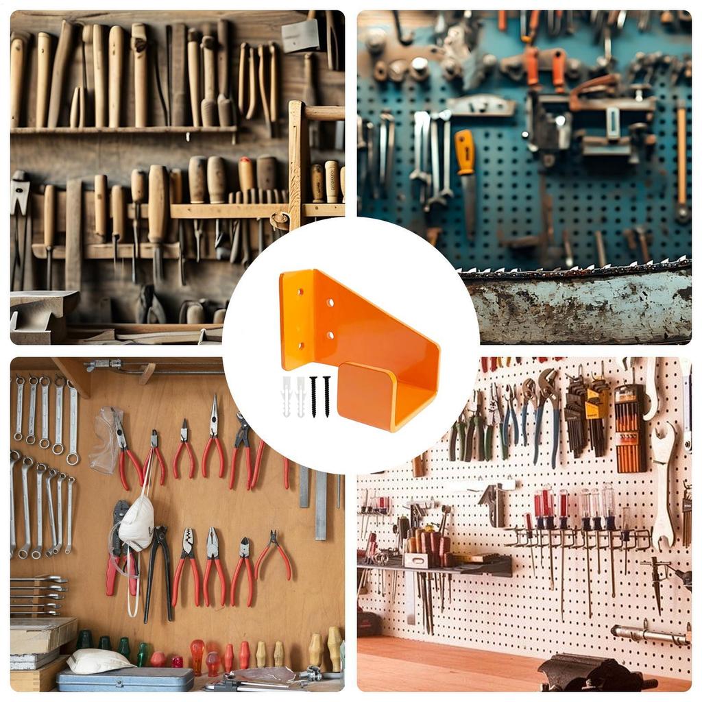 Stainless Steel Chainsaw Hook Holder Wall-Mounted Chainsaw Hanger Heavy Duty Shed Organizer Hook  for Garden and Workshop