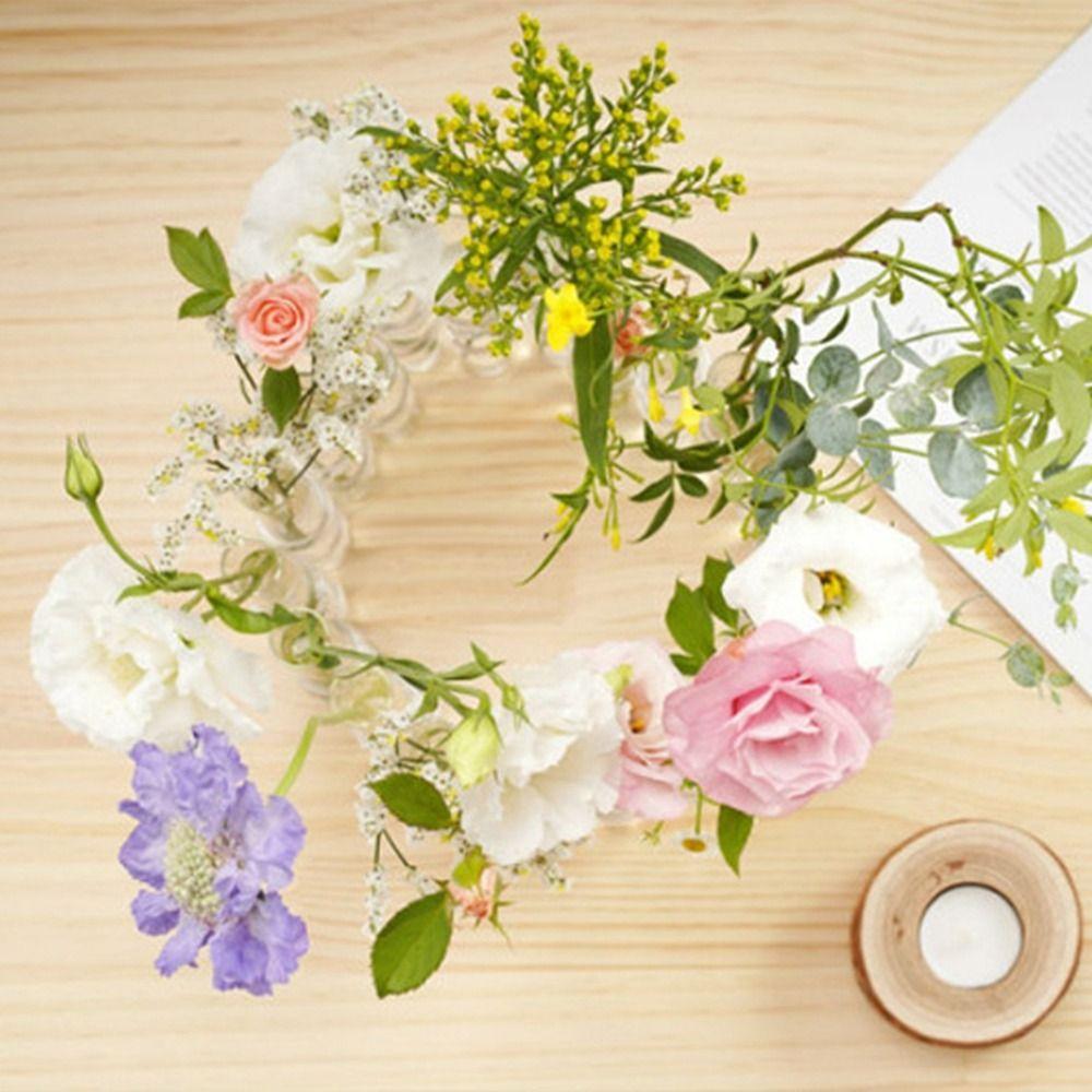 Decor Tube Flower Arrangement Floral Art Hydroponic Container Flower Bottle Vase Desktop Ornament