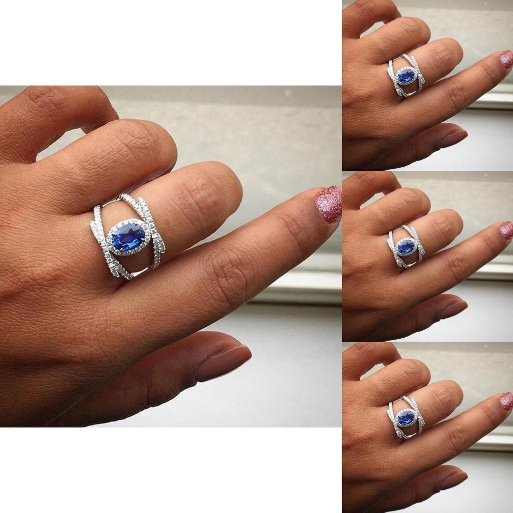 Süßer ovaler Ring im europäischen und amerikanischen Stil mit mikroeingefasstem Zirkon, heiß verkaufter neuer Modering