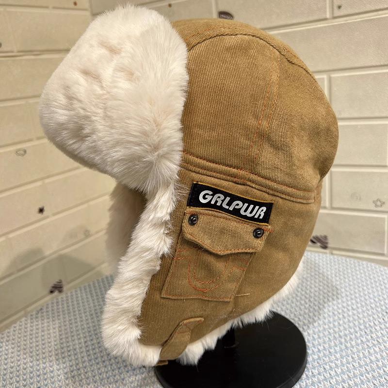 Unisex Aviator Hat with Ear Protection and Glasses, Cotton Thickened for Cold Wind in Autumn/Winter, Ideal for Cycling and Outdoor Warmth.