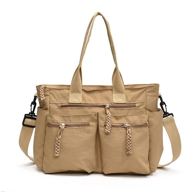 Leisure Large Capacity Tote Bag Women's Fashionable Nylon Cloth Shoulder Bag Daily Commuting Crossbody Bag Multi Pocket Handbag