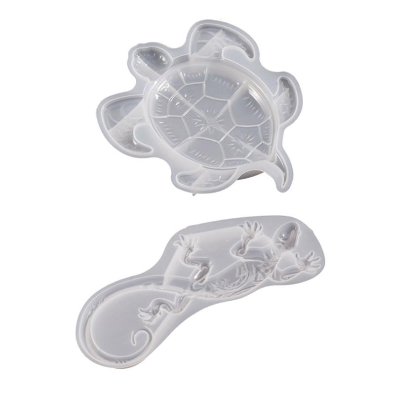 Silicone Epoxy Mold Crafts Moulds Home Wall Decorations Turtle/Gecko Shaped Ornaments Molds Silicone Material for Crafts