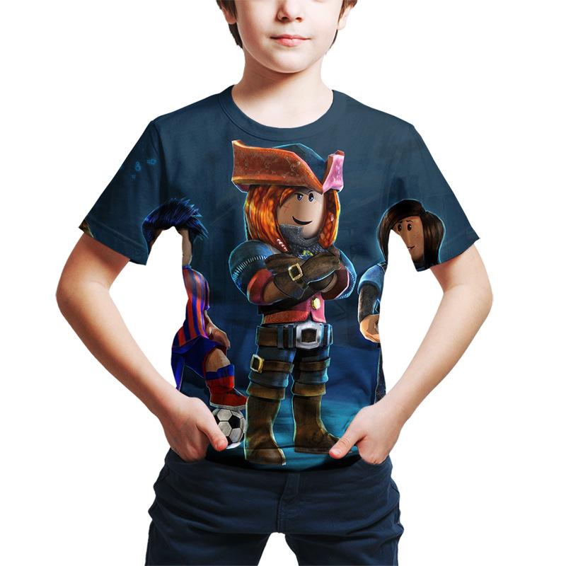 Kids T Shirts Cartoon  3D Digital Printing Cute Bo'y's and Girl's Children's Clothing Trend Breathable Crew Neck T-shirt Boy's T-shirt Urban