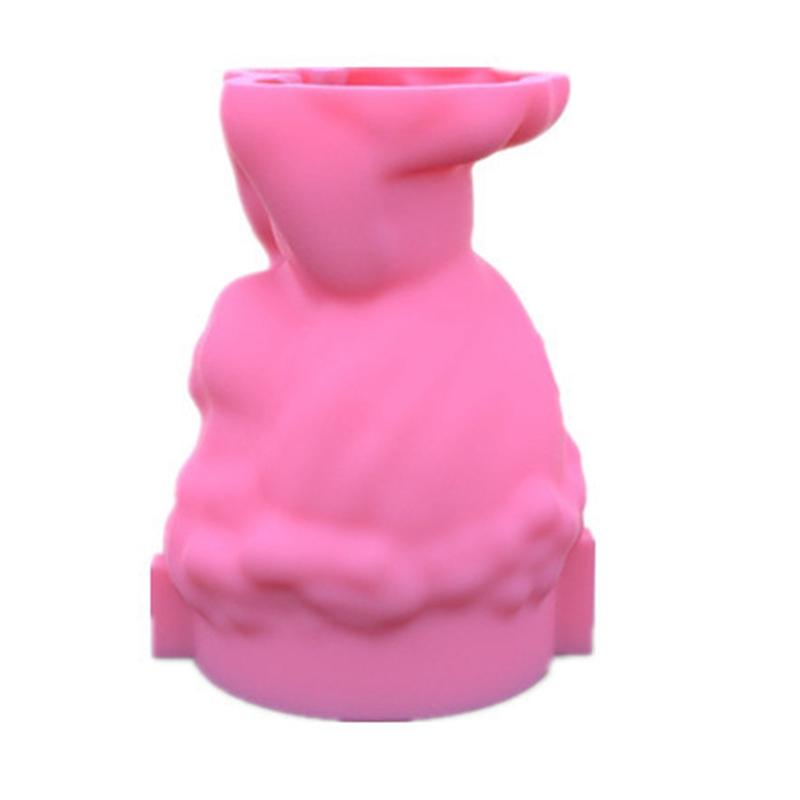 ABBY-Silicone Mold Flowerpot Mold DIY Handmade Crafts Plaster Candle Crystal Epoxy Resin Mold For Decors