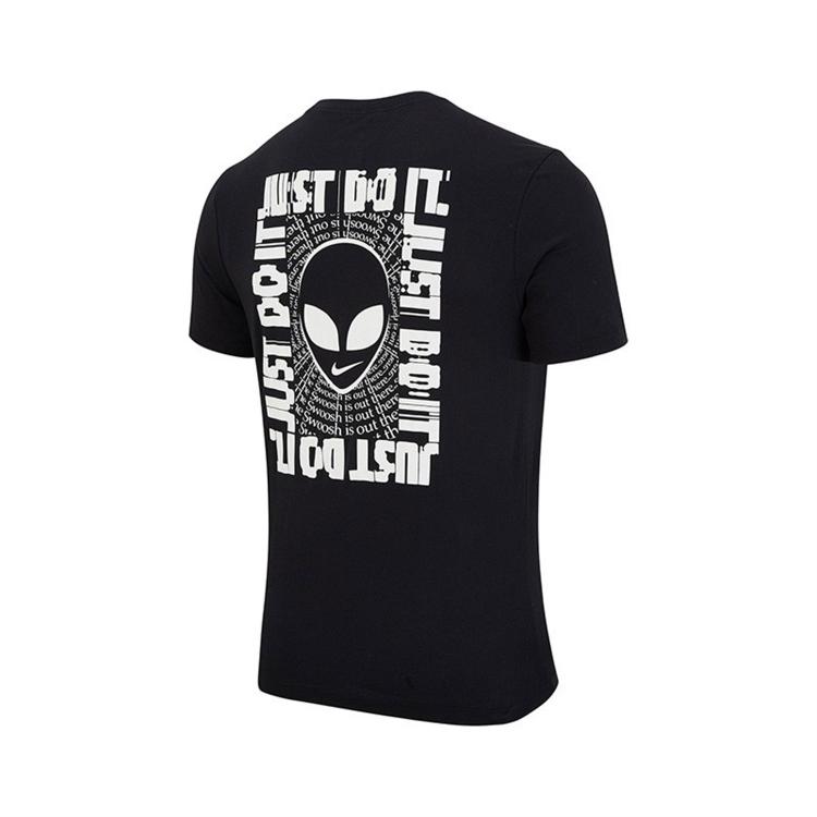 Nike Printed Letter Round Neck Short Sleeve T-Shirt Men Tops Black DH0020-010