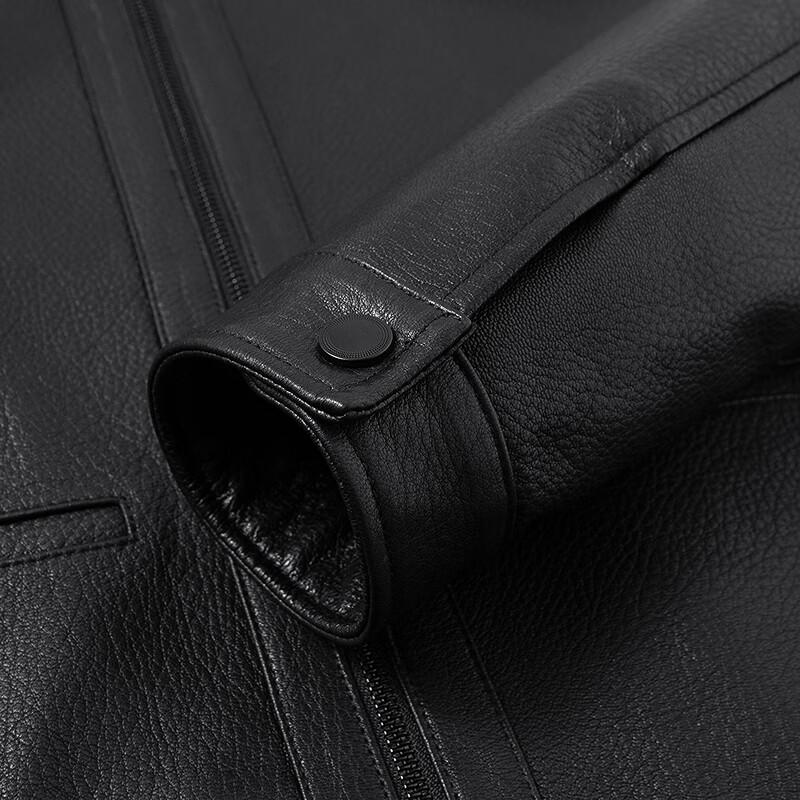 FAPAI Men's Genuine Lambskin Business Casual Leather Jacket