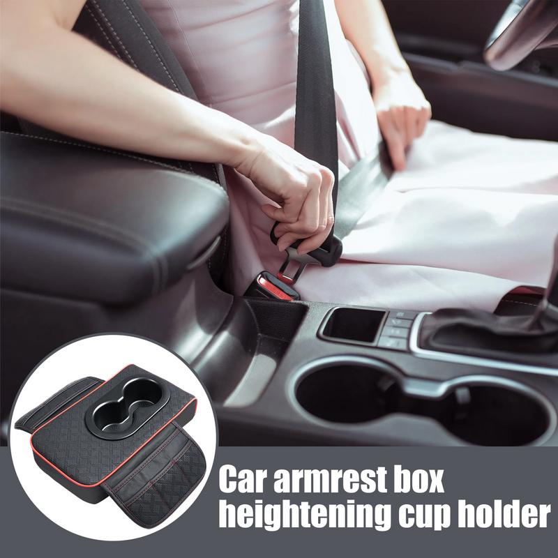 Auto Mittelkonsole Abdeckung Wasserdichte Armlehnenauflage Für Auto PU Leder Konsolenmatte Mit Getränkehalter Autozubehör Für Auto