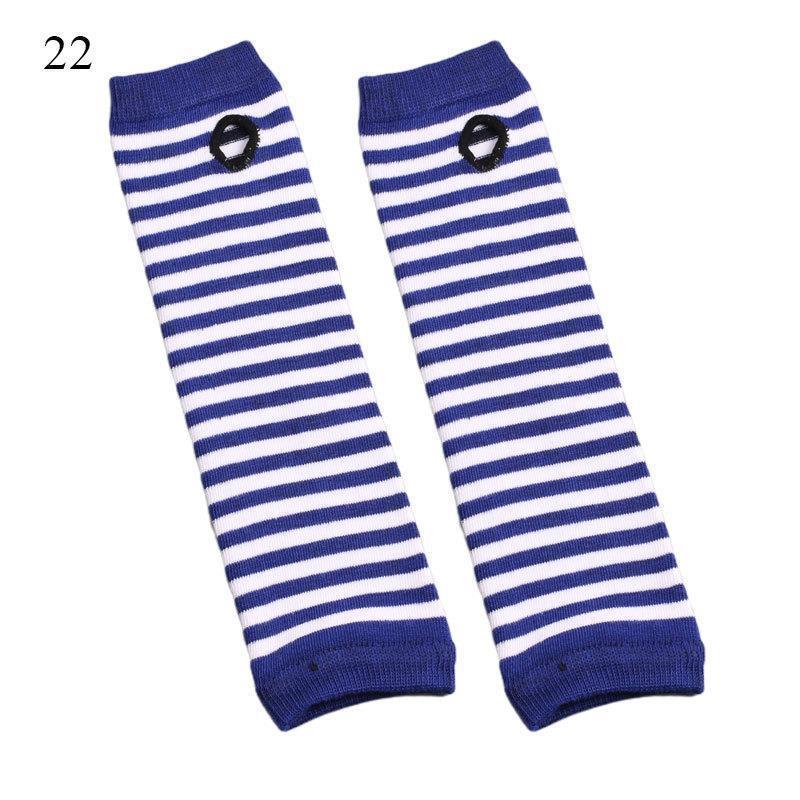 Striped Elbow Gloves Women Emo Gloves Winter Warm Long Sleeves Gloves Women Fingerless Stripe Hip-Hop Knitted Elbow Mittens
