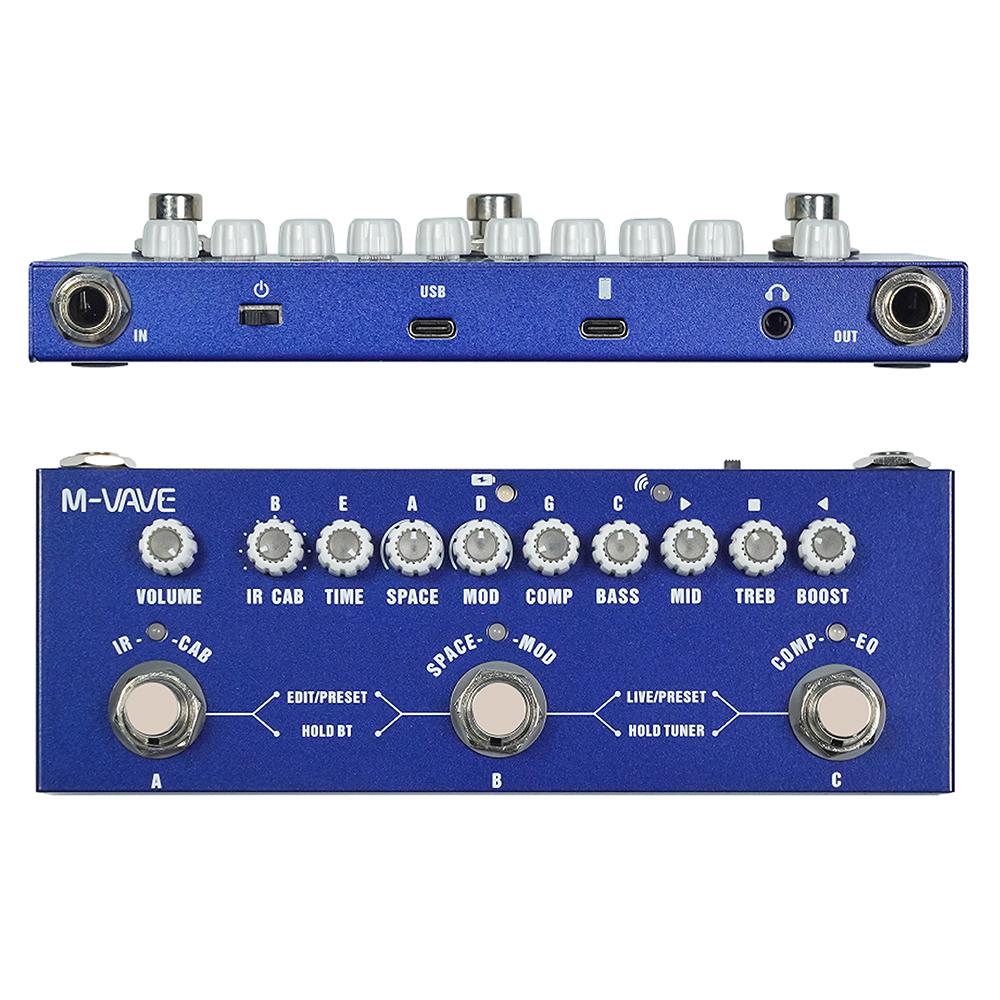 M-VAVE Cube BABY Rechargeable Multi Effects Guitar Pedal Delay Chorus Reverb Effect for Electric Guitar/Bass/Acoustic Guitar