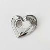 Metal Glossy Hollow Love Brooch Niche Light Luxury High-End Stainless Steel Pin Blazer Accessories