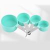 Measuring Cups Spoons Green PP 403 Stainless Steel Hanging Hole Design Double Scale Easy Cleaning