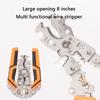 8inch Foldable Wire Stripping Pliers Multifunctional Crimper For Wire Peeling Cutting Dividing Electrical Pliers Tool