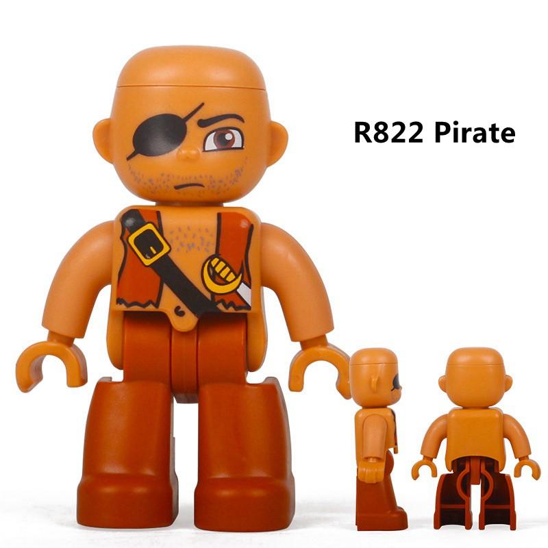 Duplo Action Figures Family Member Police Doctor Big Size Building Blocks Diy Education Kids Toys