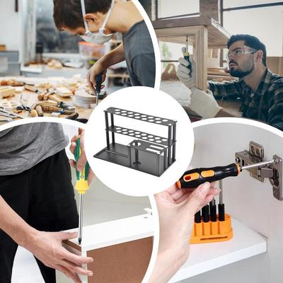 Screwdriver Storage Rack For Desktop Model Car Repair Tool Rack Built-in Screw Tray Screwdriver Tool Holder Screw Driver Holders