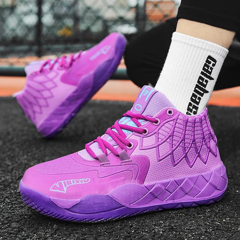 Men's Basketball Shoes Sports Breathable Original Athletic Training Outdoor Sneakers Non-Slip Male Field Student Basket Shoes