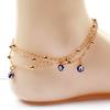 European and American Beach Foot Accessories, All Handmade Fringed Anklets, Double-sided Blue Eye Accessories, Yoga Accessories