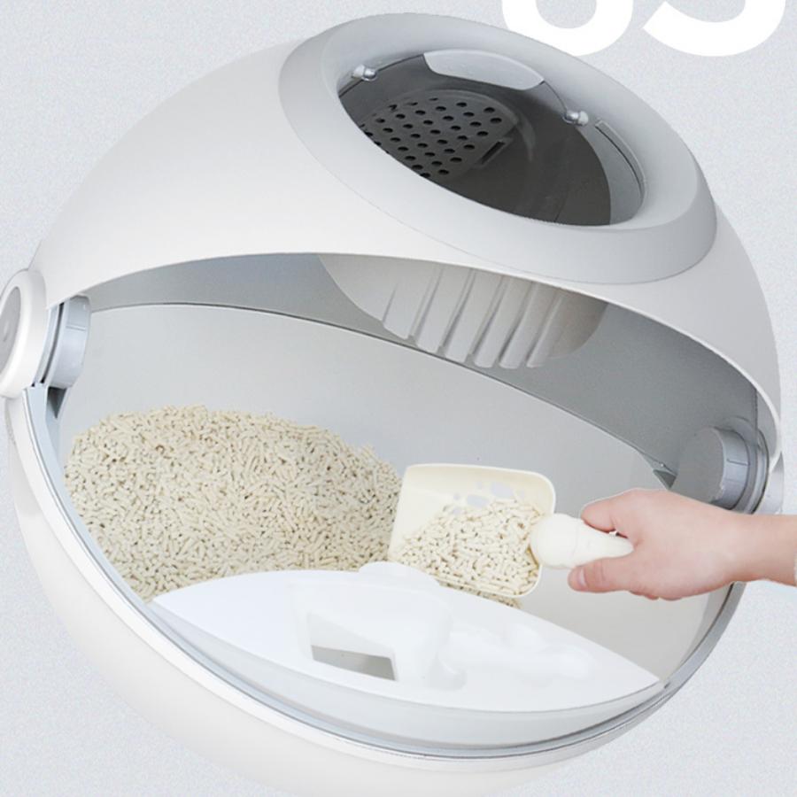 Anti-splash Cat Litter Box Closed Self Training Cat Litter Shovel Cleaning Chat Toilette Cats Toilet Deodorizing Kitten Bedpans