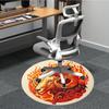 1pc Ram Flames Office Round Area Rug,  Mat Suitable For Office, Under Office Chairs Bedroom Living Room Home Decor, Room Deco