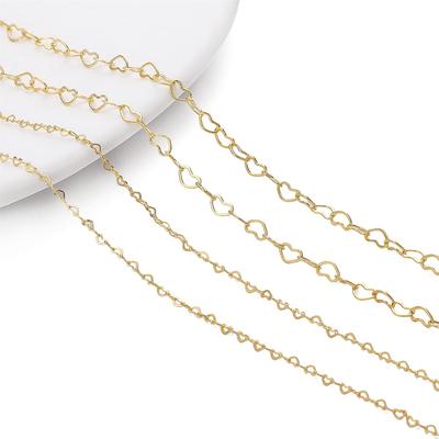 1Meter Copper Heart-shaped Chain For DIY Jewelry Making Craft Accessories