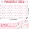Oudain 3 Pcs Pink Bow Table Cloth 54 x 108 Inch Coquette Bow Table Cover Rectangle Pink Tablecloth Disposable Tablecovers Coquette Party Decorations