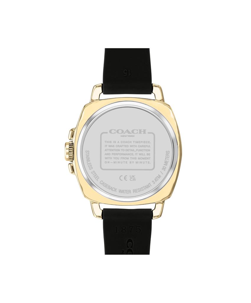 Coach Boyfriend Gold Silicone 14503980 Women's Watch, Dial, Strap, (Official Import)