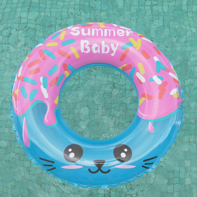 Anneau de natation gonflable en PVC épais 0,25 mm Dessin animé pour enfants Différents modèles 50/60/70/80/90 cm