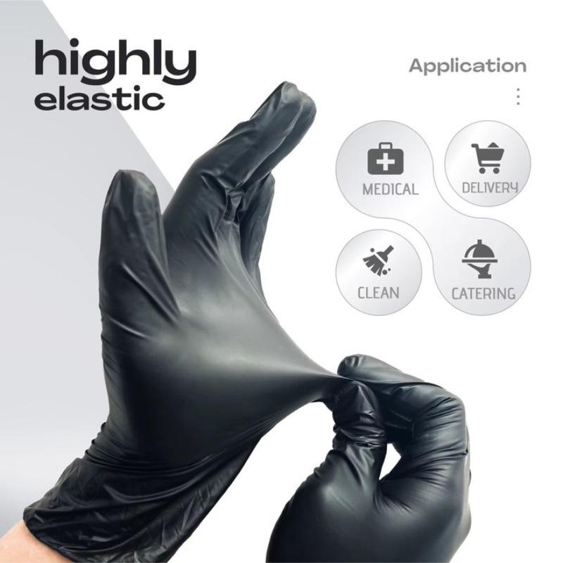 10-400pcs Disposable Rubber Glove Black Latex Free PVC Gloves Household Kitchen Cleaning Gloves for Cooking Tattoo Hair Dye 6