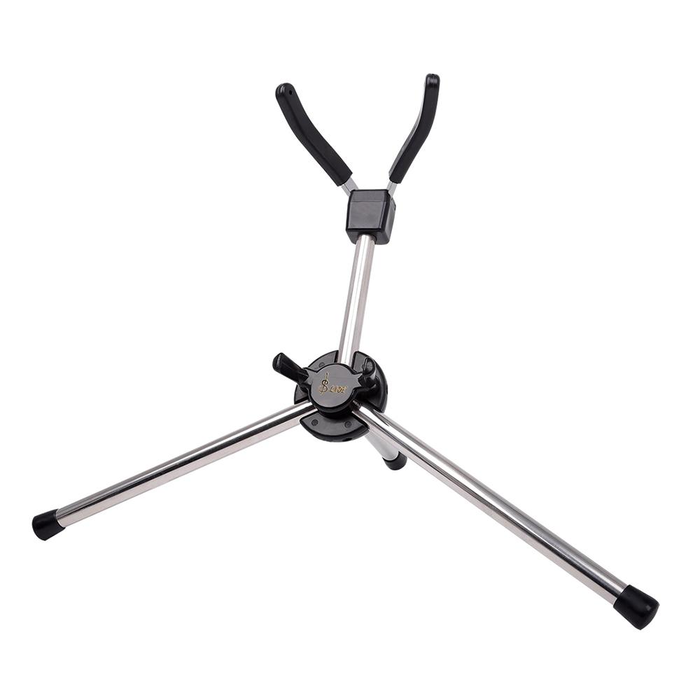 M MBAT Saxophone Bracket Alto Tenor Soprano Sax Portable Foldable Metal Leg Stand Tripod Holder Woodwind Instrument Accessories