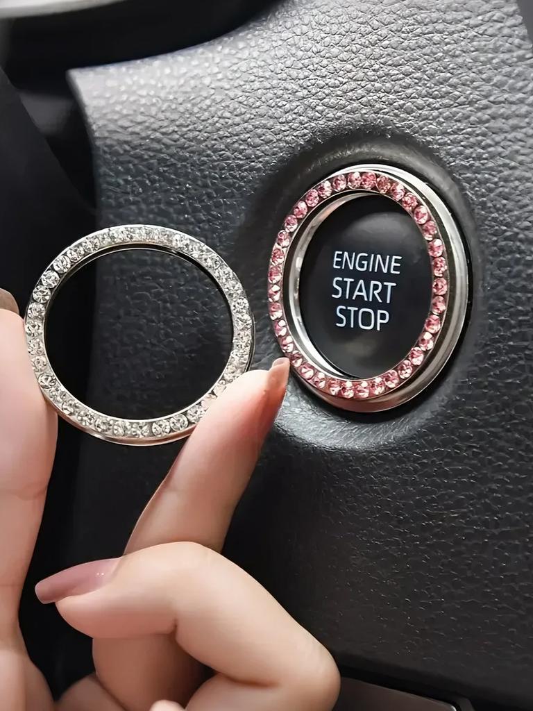 The car push-start button crystal decoration is an interior accessory designed to enhance the sophistication of the car interior