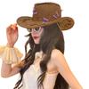 Cowboy Hat for Adult Women with Butterfly Bridal Shower Cowgirl Hat Masquerades Party Costume Hat Music Festival Sun Hat