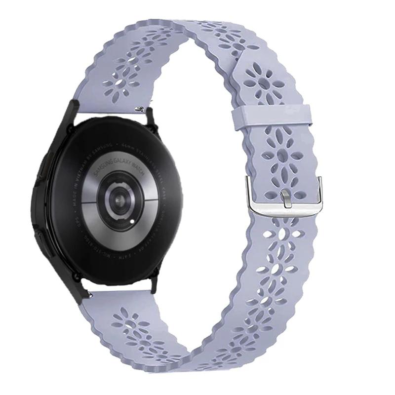 Sport Lace Band for Samsung Galaxy Watch 4/5/5 Pro/6 classic/Active 2 Silicone 20mm 22mm Strap Women Bracelet Huawei Gt 4-3-2-2e