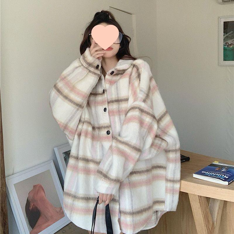 Irresistible Fluffy Striped Long-Sleeve Cardigan Sweater - Women's Casual Versatile Top