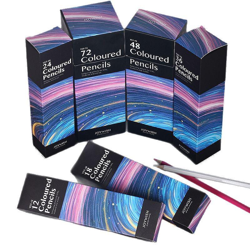 Oil-Based Colored Pencil Set: 12/18/24/36/48/72 Colors for Drawing Star Trails